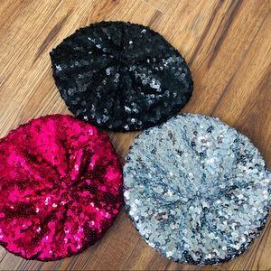 Girls Sequin Beret Bundle